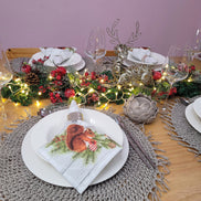 Charlo's Cloth Napkins Set of 4 Christmas Squirrel 16