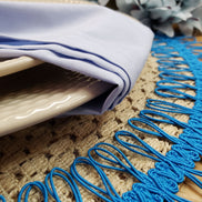 Charlo's Set of 2 Blue Sustainable Brazilian Jute Liz Round Placemats Sousplat 16