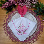 Charlo's Set of 2 Pink Sustainable Brazilian Jute Liz Round Placemats Sousplat 16