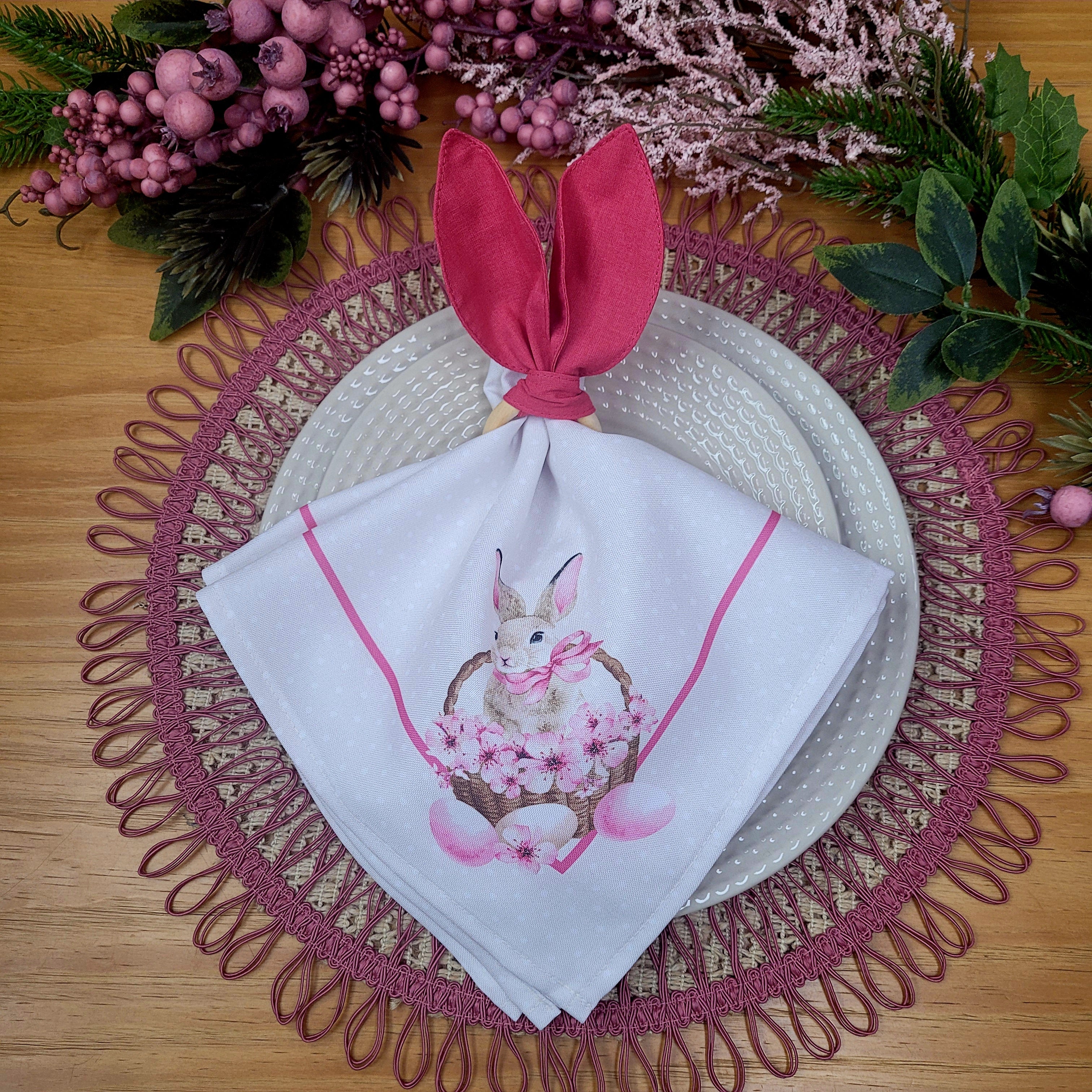 Charlo's Set of 2 Pink Sustainable Brazilian Jute Liz Round Placemats Sousplat 16