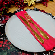 Maison Charlô - Set of 4 Waterproof Garland Placemats Christmas - Black