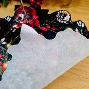Maison Charlô - Set of 4 Waterproof Garland Placemats Christmas - Black