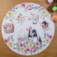 Set of 4 Happy Easter Garden Rose Covers for Round Placemats 14