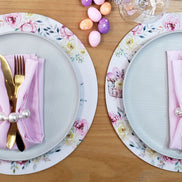 Set of 4 Happy Easter Garden Rose Covers for Round Placemats 14