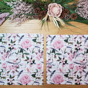 Jogo com 4 Jogos Americanos Retangulares Impermeáveis Charlo's Flowers Poetry 43 cm x 33 cm