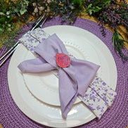 Set of 4 Tabletop Collection Indoor/Outdoor Purple Round Placemat 15