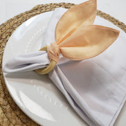 Maison Charlo | Jogo de 4 Anéis de Guardanapo Orelhas de Coelho Macaron Bege Páscoa | Decoração de Mesa de Jantar