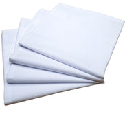Charlo's Set of 4 White 100% Cotton Solid Cloth Napkins 15