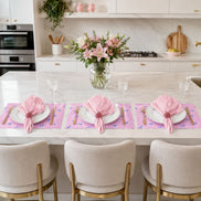 Charlo's Set of 4 Rectangular Placemats Spring Pink 18