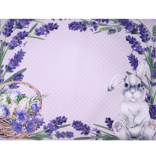 Set of 4 Lavender Waterproof Rectangular Placemats Easter 17" x 13"