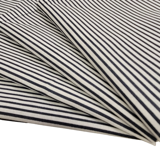 Charlo's Set of 4 Navy Blue Striped 100% Cotton Cloth Napkins 15" by 15" Washable Reusable