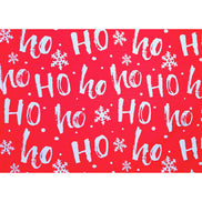 Set of 4 Placemats Ho ho ho Red Christmas Cloth Waterproof 17
