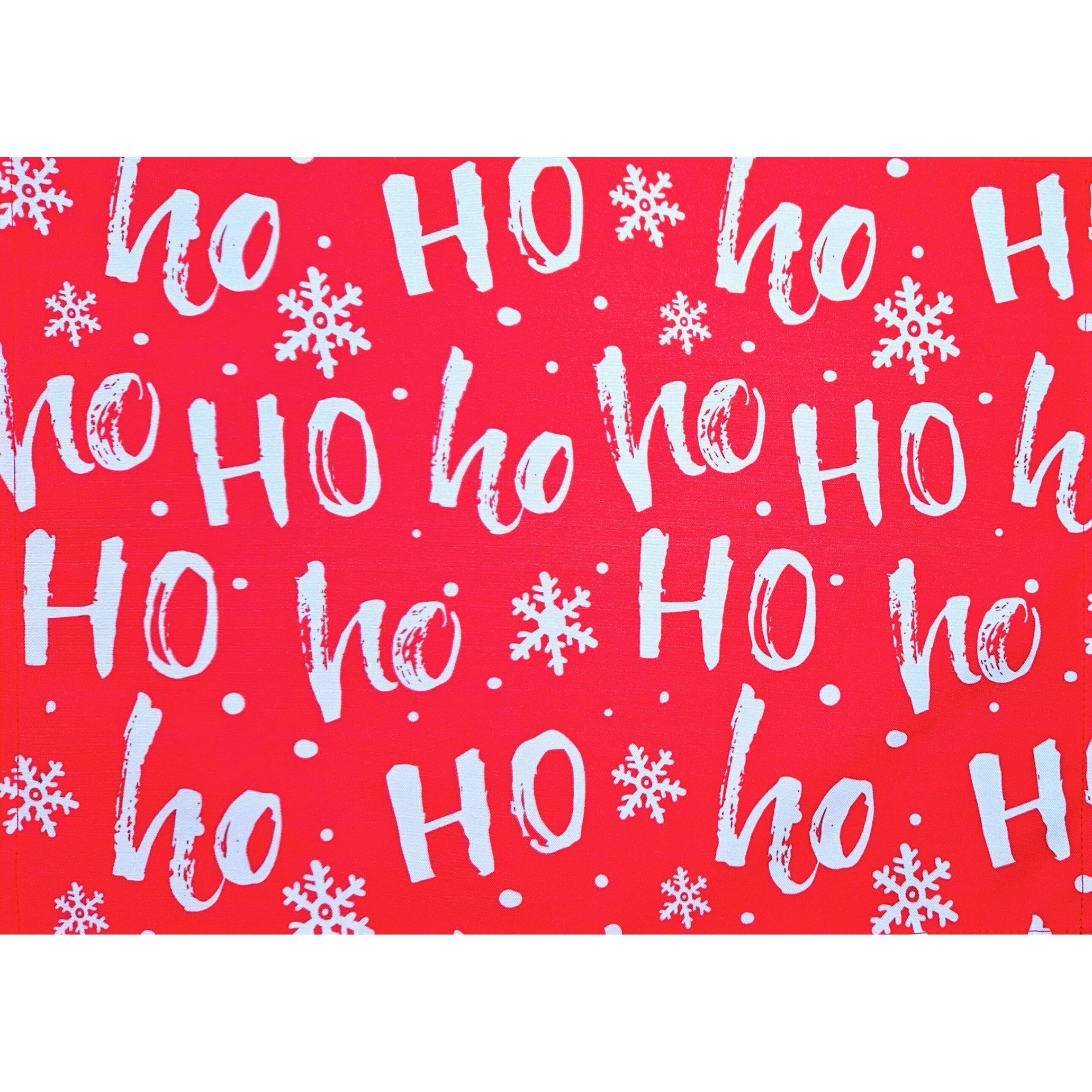 Set of 4 Placemats Ho ho ho Red Christmas Cloth Waterproof 17