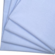 Charlo's Set of 4 Blue 100% Solid Cotton Cloth Napkins 15