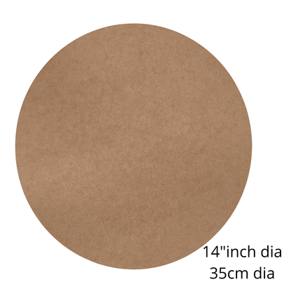 4 Pack 14 Inch Wood Circles for Cover Cloth Placemat