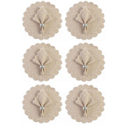 12-Piece Placemat & Napkin Set for 6 – Embroidered Polka Dot Table Decor 19.7 x 13.8 in