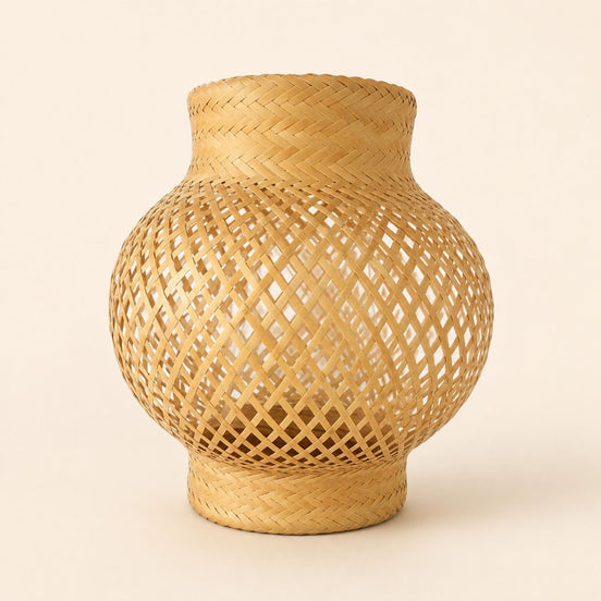 Brazilian Indigenous Art | Handwoven Natural Fiber Ceiling light