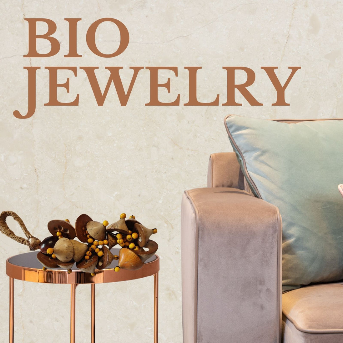 BIOJoias Decoração de Mesa Boho Moderna buquê de Babaçu Colar Decorativo de Mesa Decoração Sustentável Feita à Mão para Sala de Estar, Quarto, Entrada
