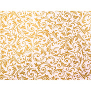 Conjunto de 4 Jogos Americanos Arabesco Dourado Natal Tecido Impermeável 43cm x 33cm