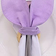 Maison Charlo | Conjunto de 4 Anéis de Guardanapo Orelhas de Coelho Lilás | Decorações de Páscoa para Mesa