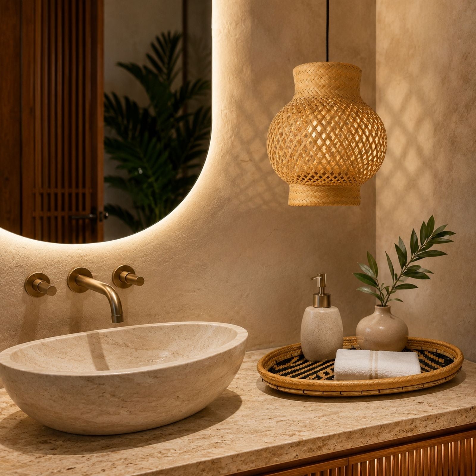 Brazilian Indigenous Art | Handwoven Natural Fiber Ceiling light