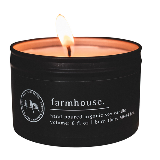 Artisanal Candle - Farmhouse | Matte Black Candle | Ruby's Rubbish