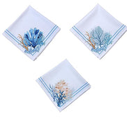 Charlo's Cloth Napkins Set of 4 Blue Coral 16