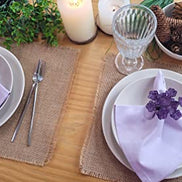 Charlo's Set of 4 Lilac 100% Cotton Solid Cloth Napkins 15
