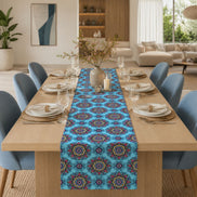 Charlo's Cotton Mandala Table Runner Blue 18