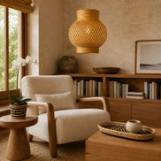Brazilian Indigenous Art | Handwoven Natural Fiber Ceiling light