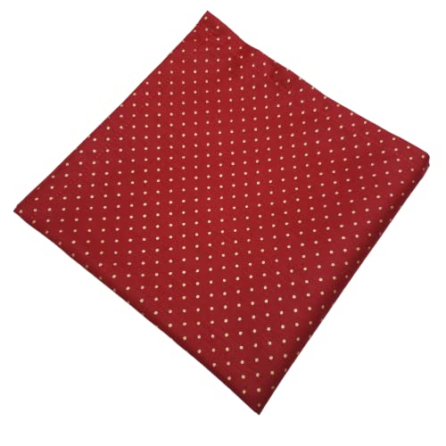 Charlo's Set of 4 Red Gold Polka Dot 100% Cotton Cloth Napkins 15