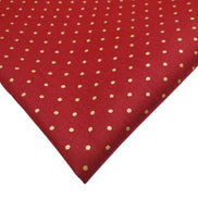 Charlo's Set of 4 Red Gold Polka Dot 100% Cotton Cloth Napkins 15