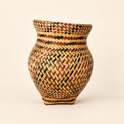 Brazilian Indigenous Art | Urutu Baniwa Jar – Terracotta & Black 6.30 x 6.30 x 9.06 in