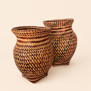Brazilian Indigenous Art | Urutu Baniwa Jar – Terracotta & Black 6.30 x 6.30 x 9.06 in
