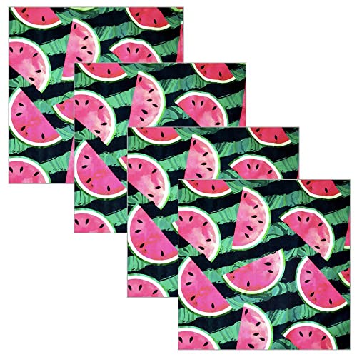 Guardanapos de Pano Charlo Conjunto de 4 Frutas de Melancia 40x40cm - Rosa