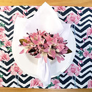 Conjunto de 4 Jogos Americanos Retangulares Impermeáveis Flamingo Doçura 43X33cm
