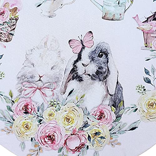 Set of 4 Happy Easter Garden Rose Covers for Round Placemats 14