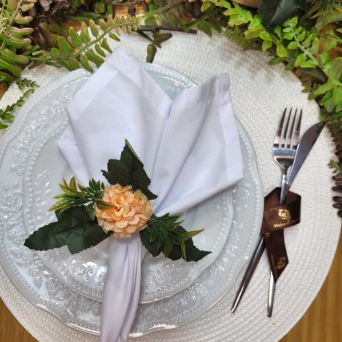 Argolas para Guardanapos Charlo (4 Unidades) Crisântemo Nude para Decoração de Mesa de Jantar