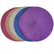 Set of 4 Tabletop Collection Indoor/Outdoor Purple Round Placemat 15