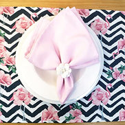 Conjunto de 4 Jogos Americanos Retangulares Impermeáveis Flamingo Doçura 43X33cm