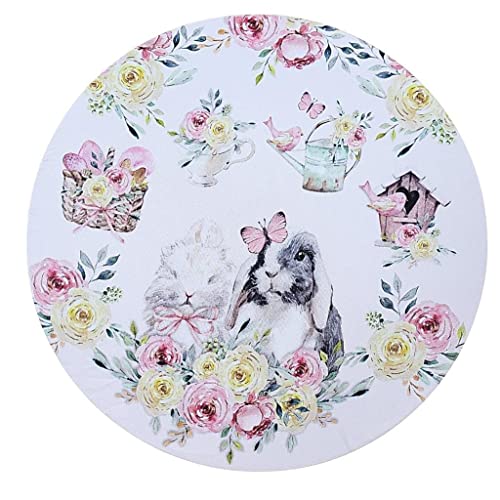 Set of 4 Happy Easter Garden Rose Covers for Round Placemats 14