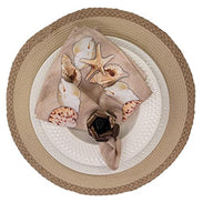 Set of 4 Tabletop Collection Indoor/Outdoor Beige String Round Placemat 15