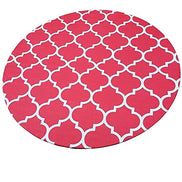 Conjunto de 4 Capas de Sousplat Redondas 35 cm de Diâmetro Arabesco Vermelho