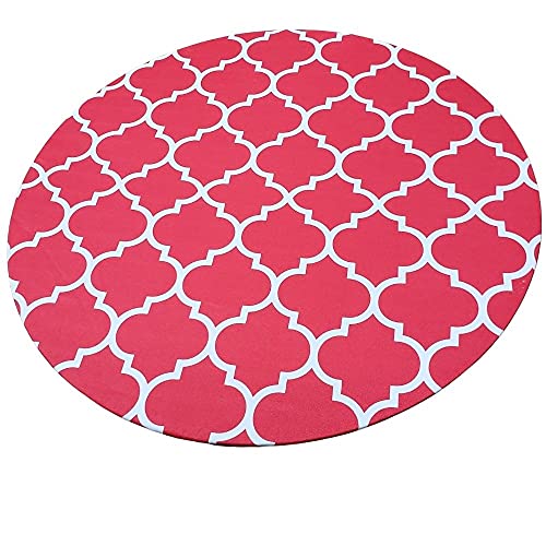 Conjunto de 4 Capas de Sousplat Redondas 35 cm de Diâmetro Arabesco Vermelho
