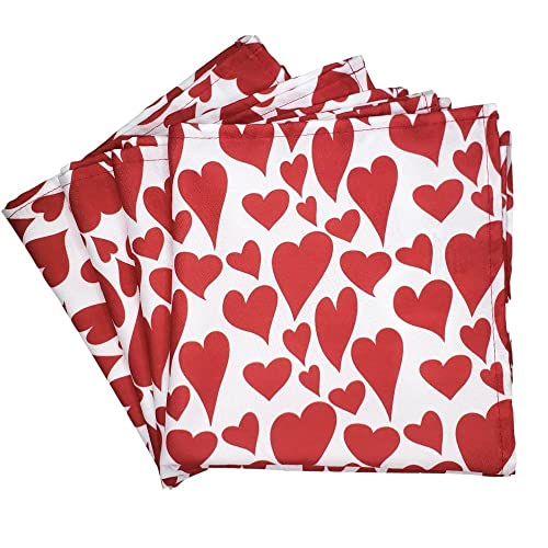 Charlo's Cloth Napkins Set of 4 Heart l 16