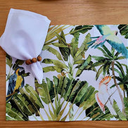 Jogo Americano Retangular Impermeável Papagaio Brasileiro 17X13 Charlo's - 4 Peças