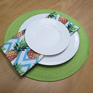 Charlo's Cloth Napkins Set of 4 Pineapple Zigzag 16