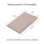 Essence Table Runner 51.18 x 15.75 in Linen Blend, 60% Cotton 40% Polyester