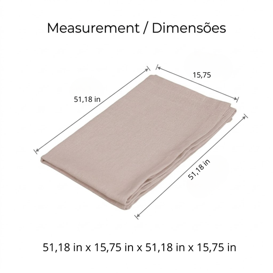 Essence Table Runner 51.18 x 15.75 in Linen Blend, 60% Cotton 40% Polyester