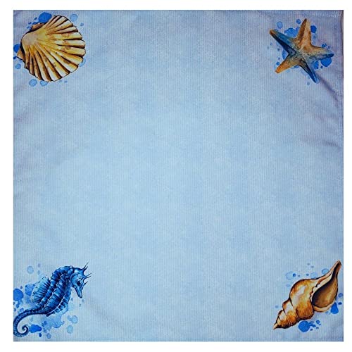 Guardanapos de Pano Charlo Conjunto de 4 Mares Azuis 40,64 cm x 40,64 cm - Azul